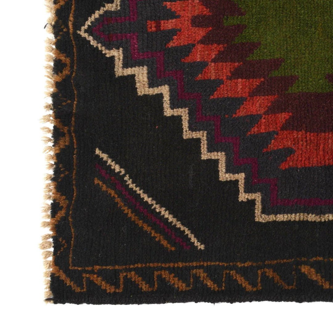 Afghan Baluchi Rug 2' 3" x 8' 3" Hand-Knotted | No. AL32497