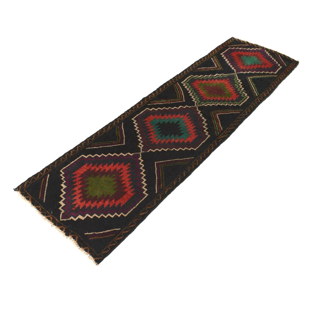 Afghan Baluchi Rug 2' 3" x 8' 3" Hand-Knotted | No. AL32497