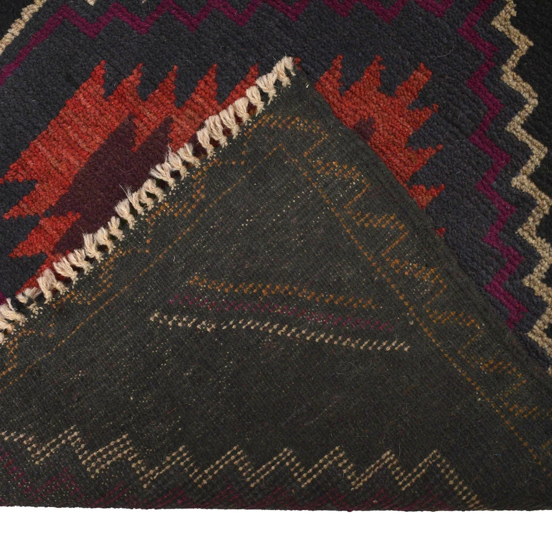 Afghan Baluchi Rug 2' 3" x 8' 3" Hand-Knotted | No. AL32497