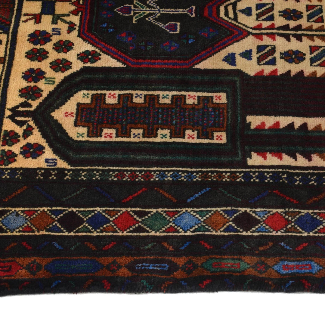 Afghan Prayer Rug 2' 7" x 4' 5" Hand-Knotted | No. AL32572