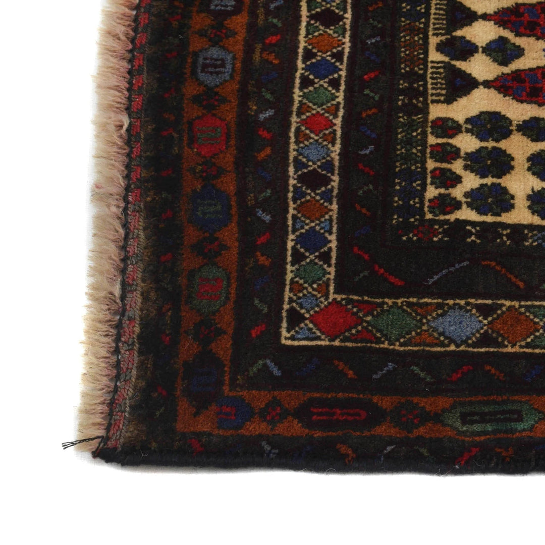 Afghan Prayer Rug 2' 7" x 4' 5" Hand-Knotted | No. AL32572