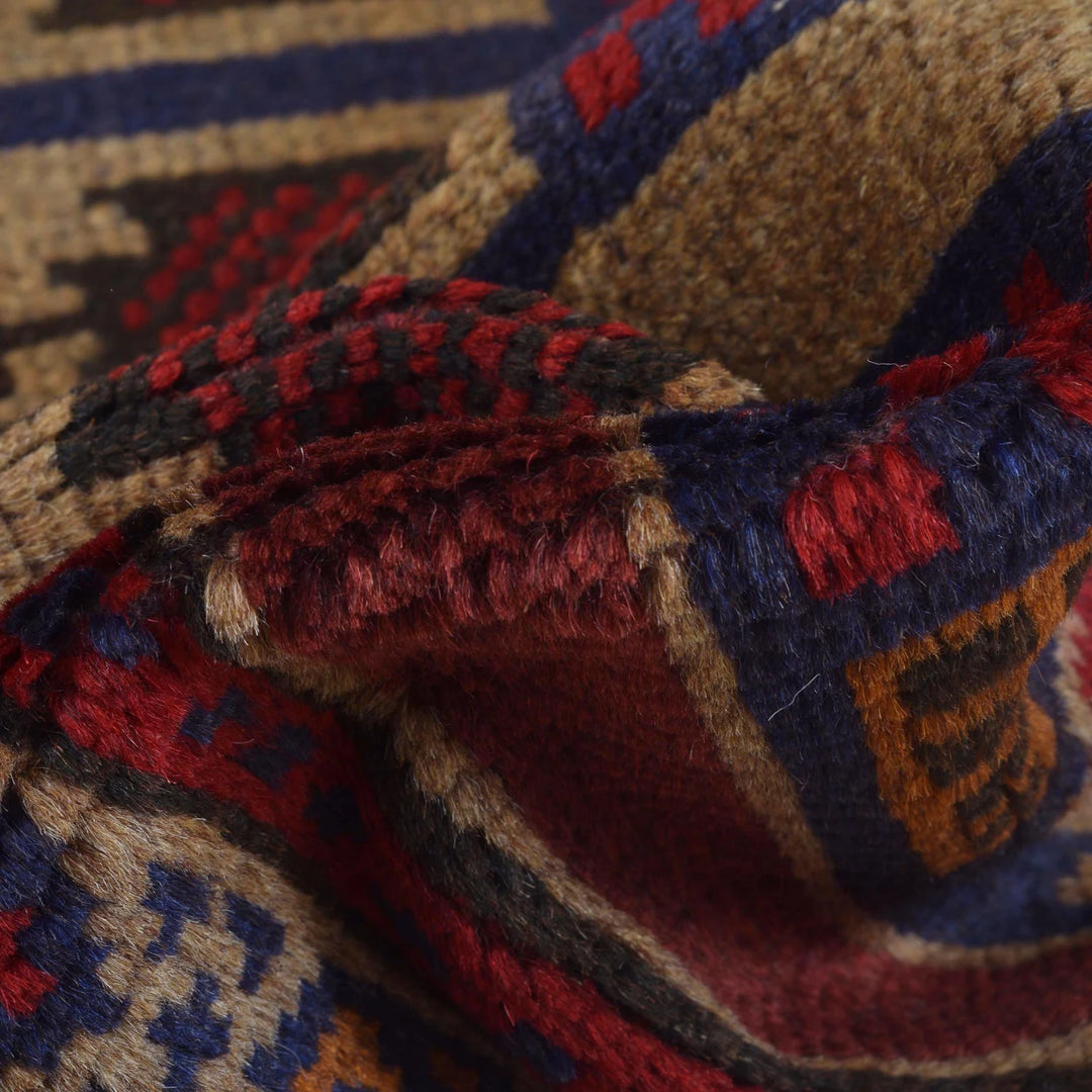 Afghan Prayer Rug 2' 11" x 5' 2" Hand-Knotted | No. AL32621