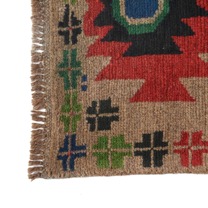 Afghan Baluchi Rug 2' 0" x 6' 5" Hand-Knotted | No. AL32676