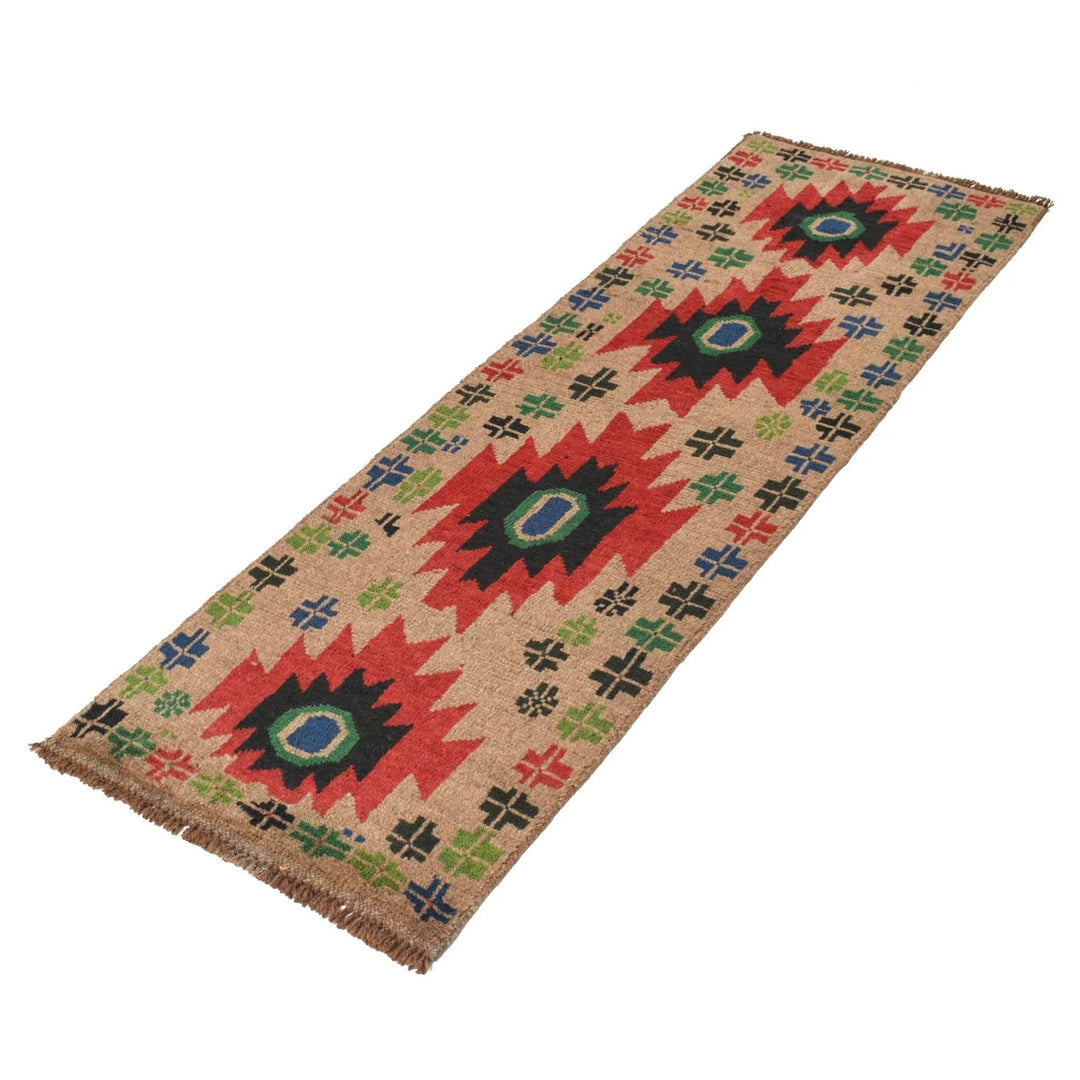 Afghan Baluchi Rug 2' 0" x 6' 5" Hand-Knotted | No. AL32676