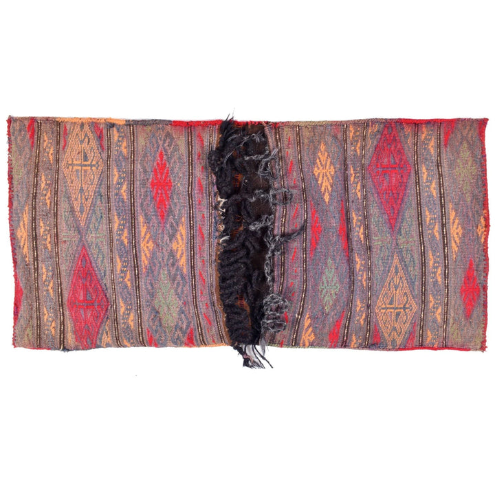 Afghan Geometric Rug 1' 9" x 4' " Hand-Knotted | No. AL32681