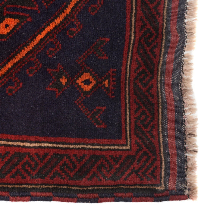 Afghan Baluchi Rug 2' 10" x 4' 9" Hand-Knotted | No. AL32706