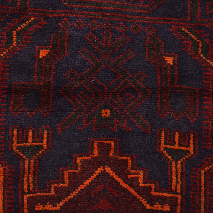 Afghan Baluchi Rug 2' 10" x 4' 9" Hand-Knotted | No. AL32706
