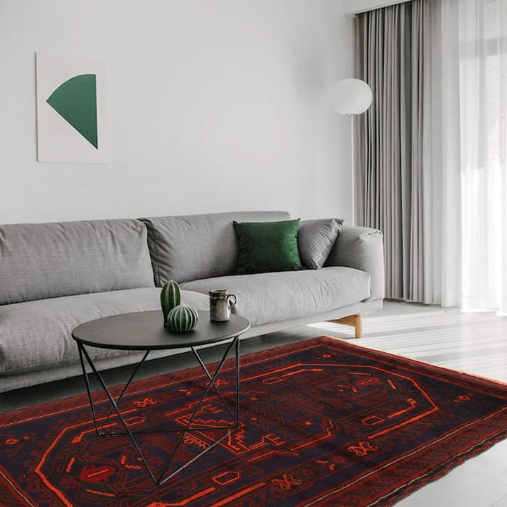 Afghan Baluchi Rug 2' 10" x 4' 9" Hand-Knotted | No. AL32706