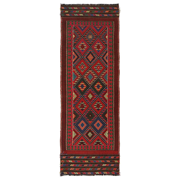 Afghan Kilim Rug 2' 6" x 7' 3" Flat-Weave | No. AL32745
