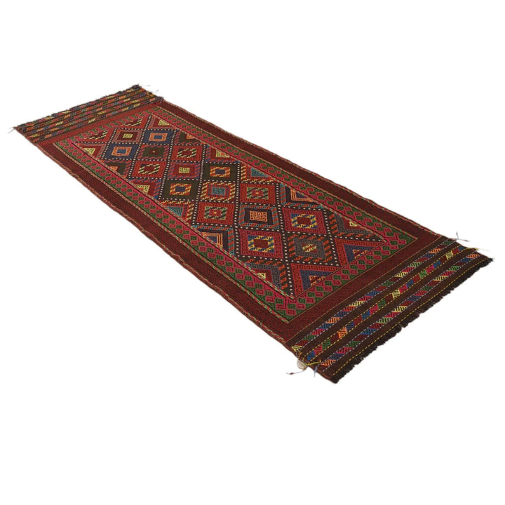 Afghan Kilim Rug 2' 6" x 7' 3" Flat-Weave | No. AL32745