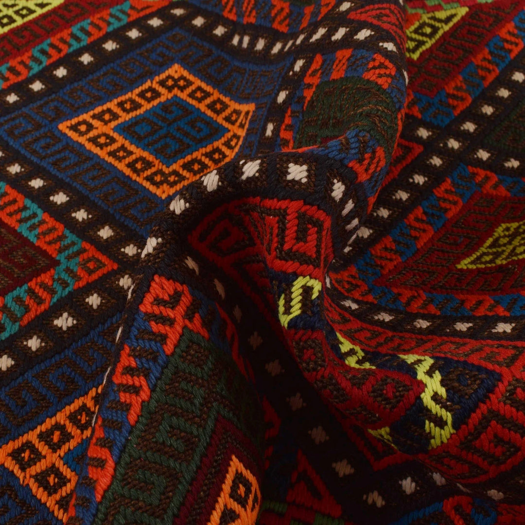 Afghan Kilim Rug 2' 6" x 7' 3" Flat-Weave | No. AL32745