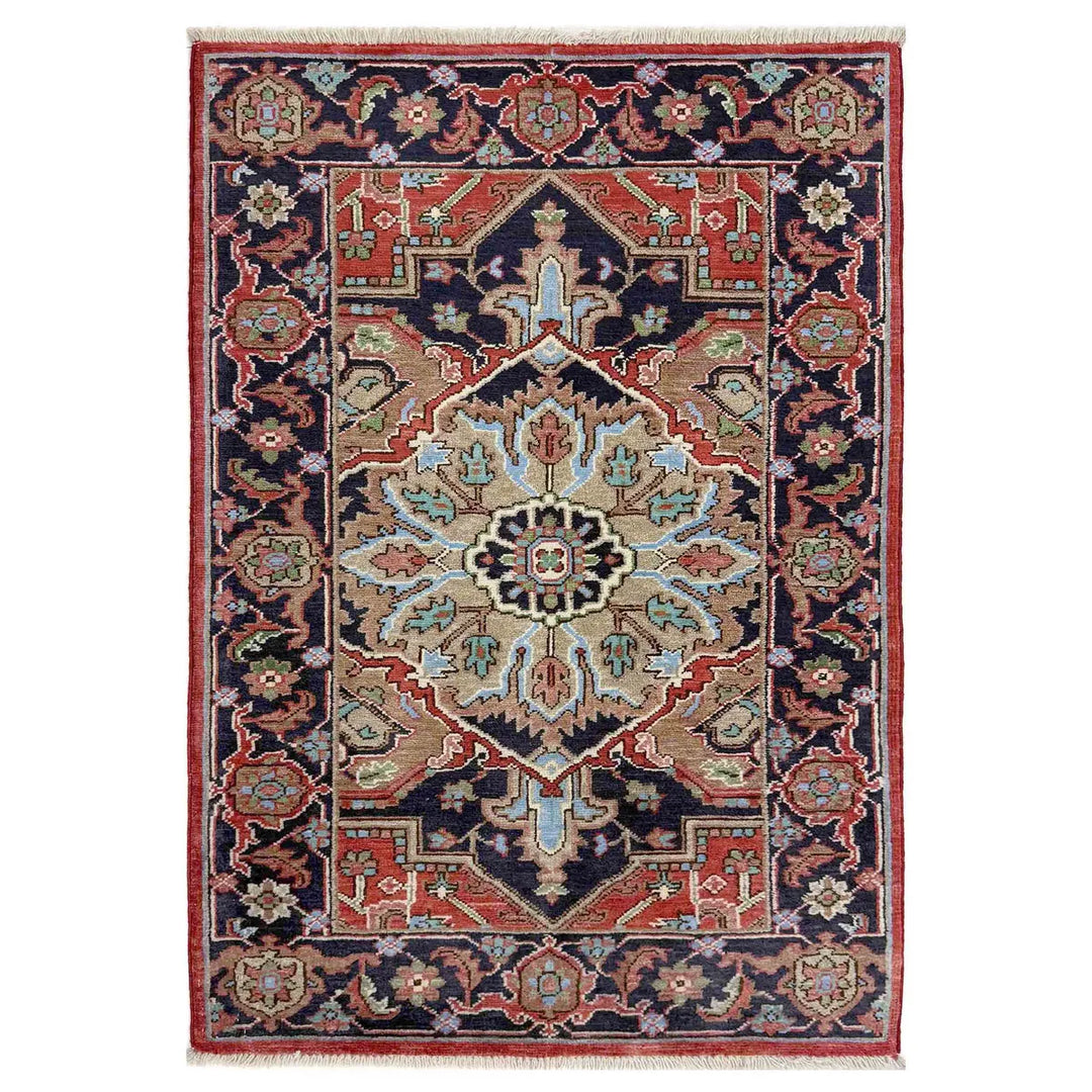 Afghan Heriz Rug 2' 8" x 4' 2" Hand-Knotted | No. AL32811