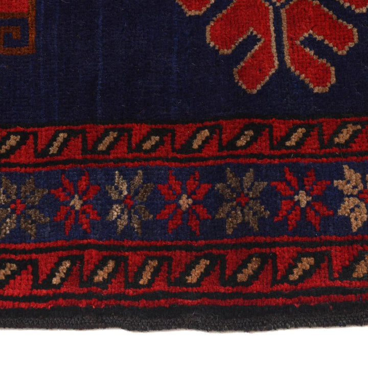 Blue Afghan Baluchi Rug 4' 5" x 7' 1" Hand-Knotted | No. AL32828