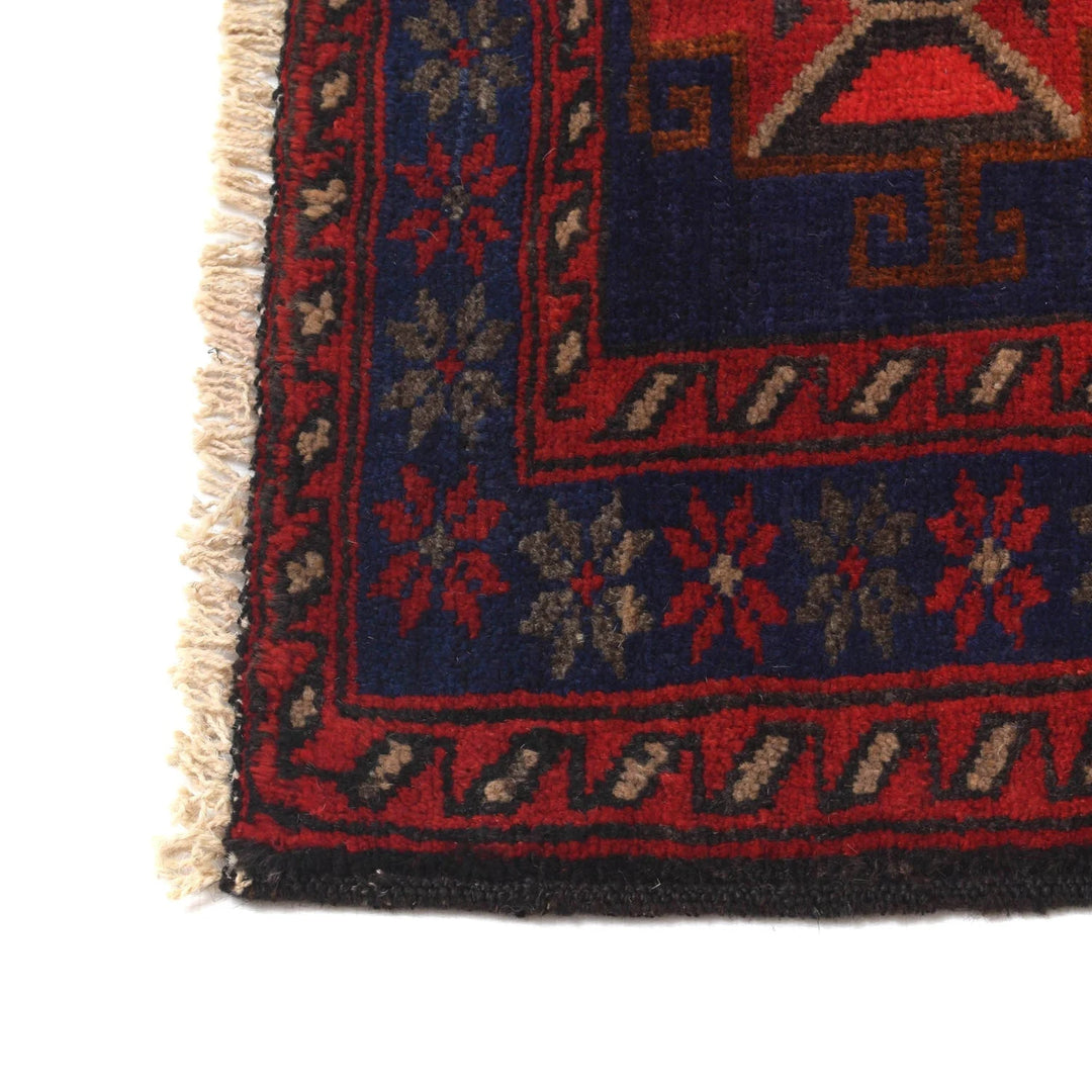 Blue Afghan Baluchi Rug 4' 5" x 7' 1" Hand-Knotted | No. AL32828