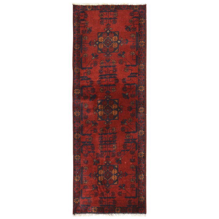 Red Afghan Khal Mohammadi Rug 1' 7" x 4' 9" Hand-Knotted | No. AL32912