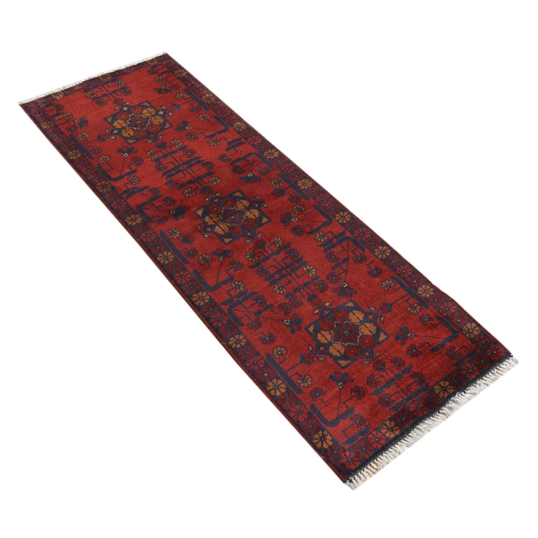 Red Afghan Khal Mohammadi Rug 1' 7" x 4' 9" Hand-Knotted | No. AL32912