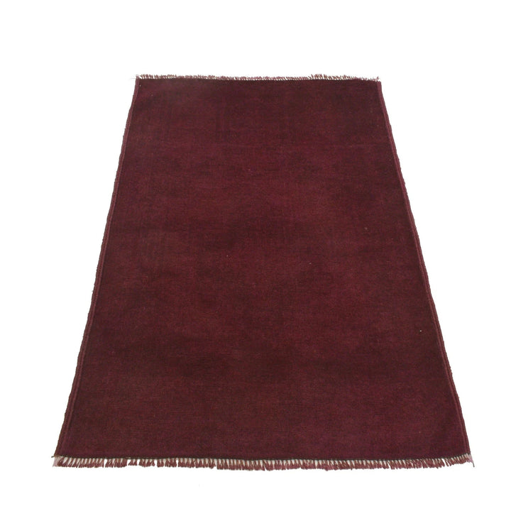 Purple Pakistani Overdyed Rug 2' 10" x 4' 5" Hand-Knotted | No. AL32960