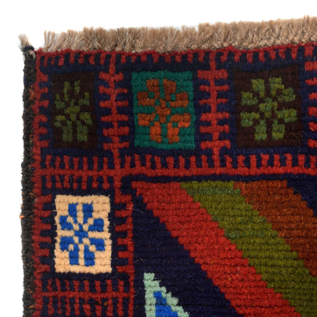 Afghan Baluchi Rug 3' 7" x 6' 3" Hand-Knotted | No. AL33043
