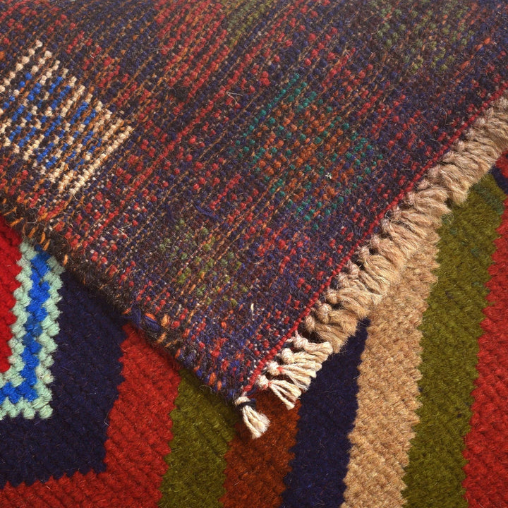 Afghan Baluchi Rug 3' 7" x 6' 3" Hand-Knotted | No. AL33043