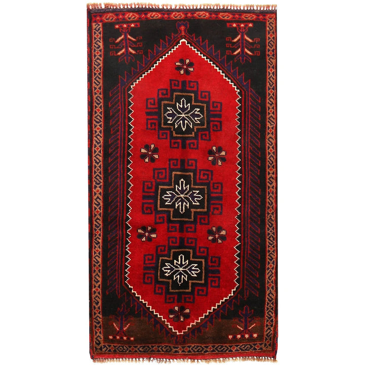 Afghan Baluchi Rug 2' 10" x 4' 10" Hand-Knotted | No. AL33051