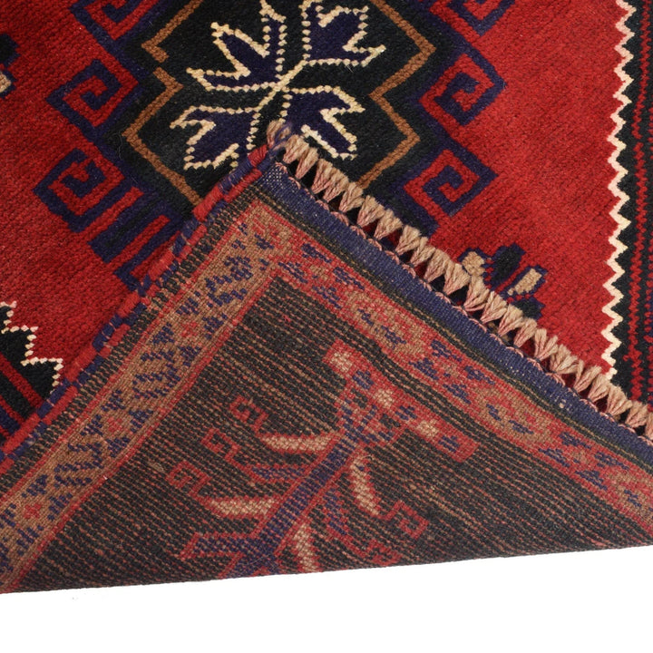 Afghan Baluchi Rug 2' 10" x 4' 10" Hand-Knotted | No. AL33051