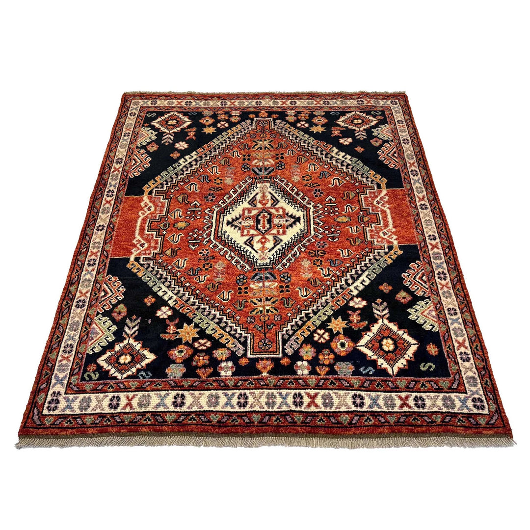 Shiraz Rug 5' 0" x 6' 3" Hand-Knotted | No. AL33070
