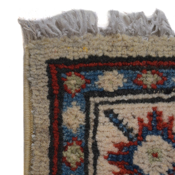 Beige Afghan Kazak Rug 2' 9" x 9' 7" Hand-Knotted | No. AL33189