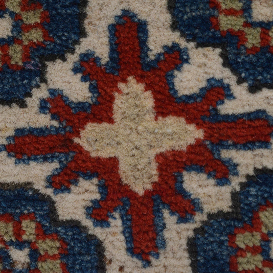 Beige Afghan Kazak Rug 2' 9" x 9' 7" Hand-Knotted | No. AL33189