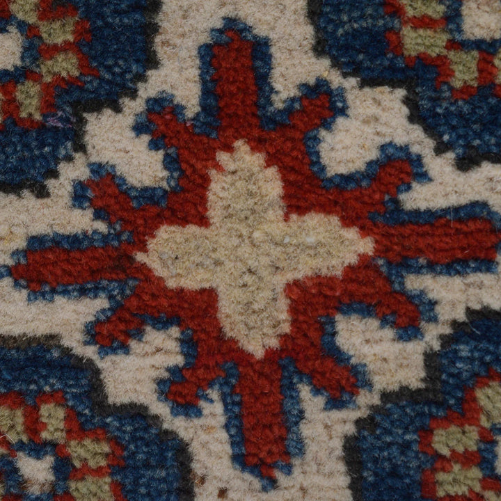 Beige Afghan Kazak Rug 2' 9" x 9' 7" Hand-Knotted | No. AL33189
