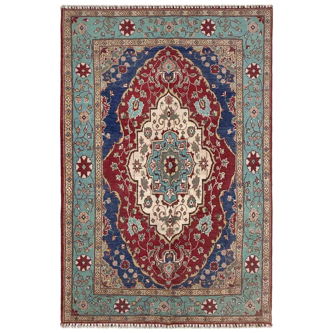 Afghan Mamluk Rug 5' 0" x 7' 10" Hand-Knotted | No. AL33220