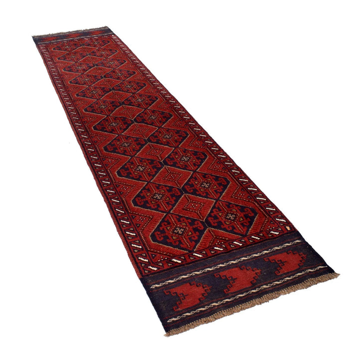 Afghan Mashwani Runner 2' 6" x 11' 4" Hand-Knotted | No. AL33319