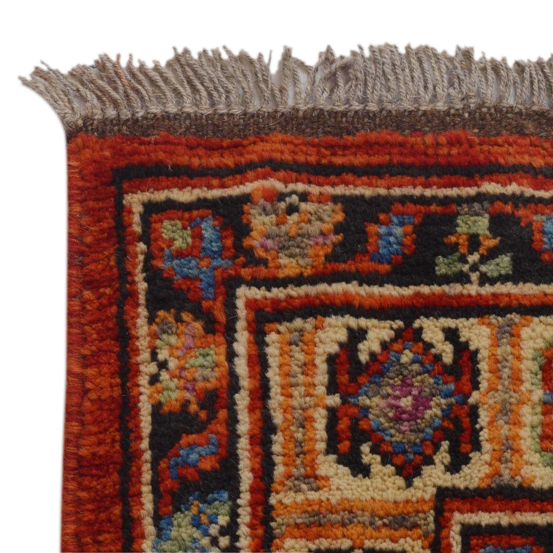 Red Afghan Sherazi Rug 5' 5" x 7' 9" Hand-Knotted | No. AL33345
