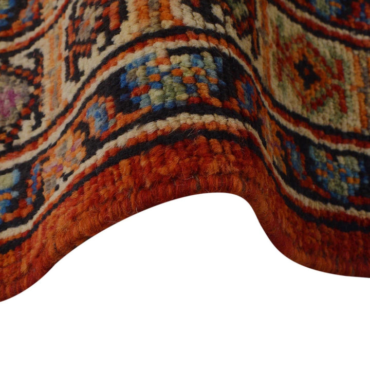 Red Afghan Sherazi Rug 5' 5" x 7' 9" Hand-Knotted | No. AL33345