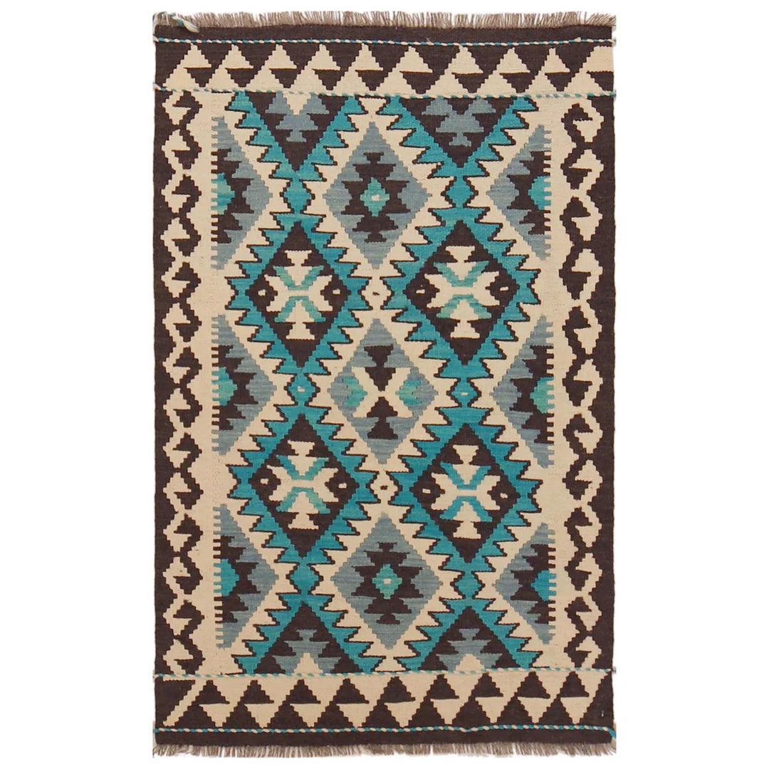 Handmade Afghan Vegetable Kilim 2' 10" x 4' 5" - No. AL33349