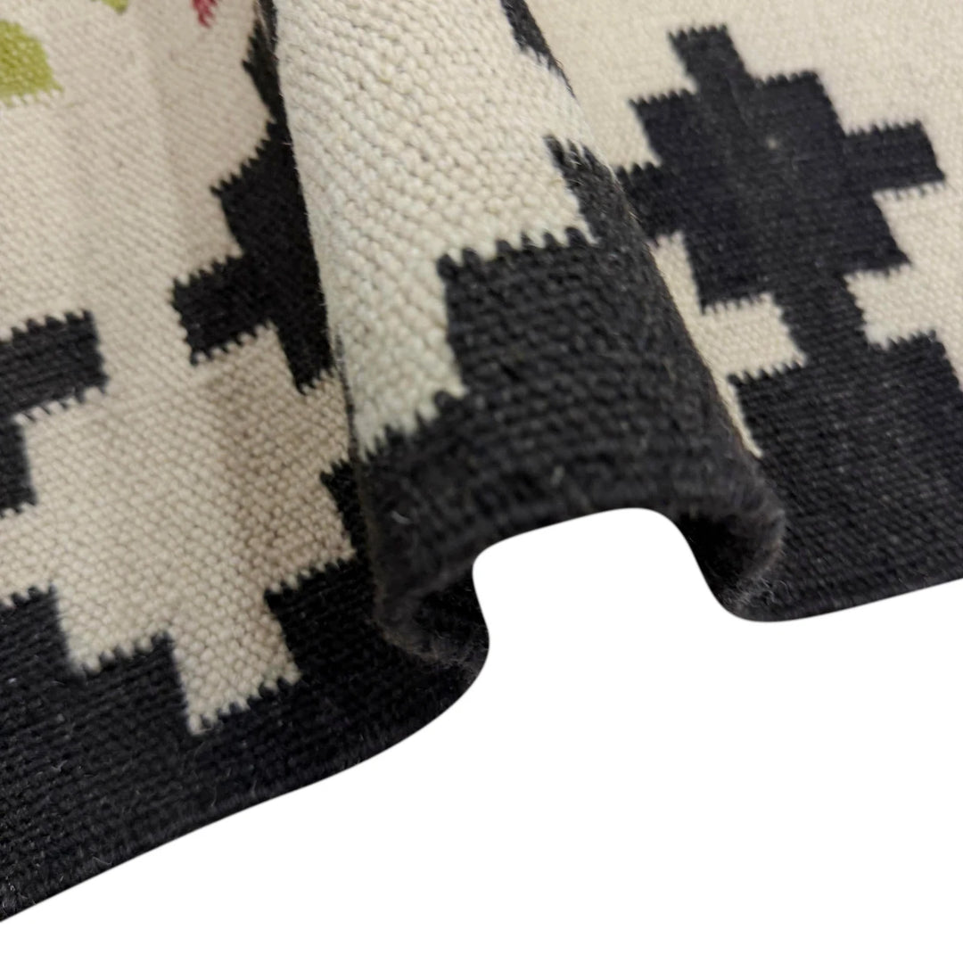 Afghan Vegetable Kilim Rug 5' 4" x 7' 10" Flat-Weave | No. AL334599