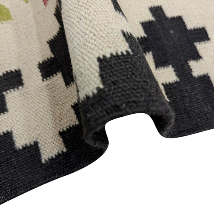 Afghan Vegetable Kilim Rug 5' 4" x 7' 10" Flat-Weave | No. AL334599