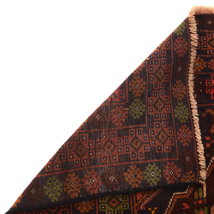 Afghan Baluchi Rug 4' 0" x 6' 3" Hand-Knotted | No. AL33503