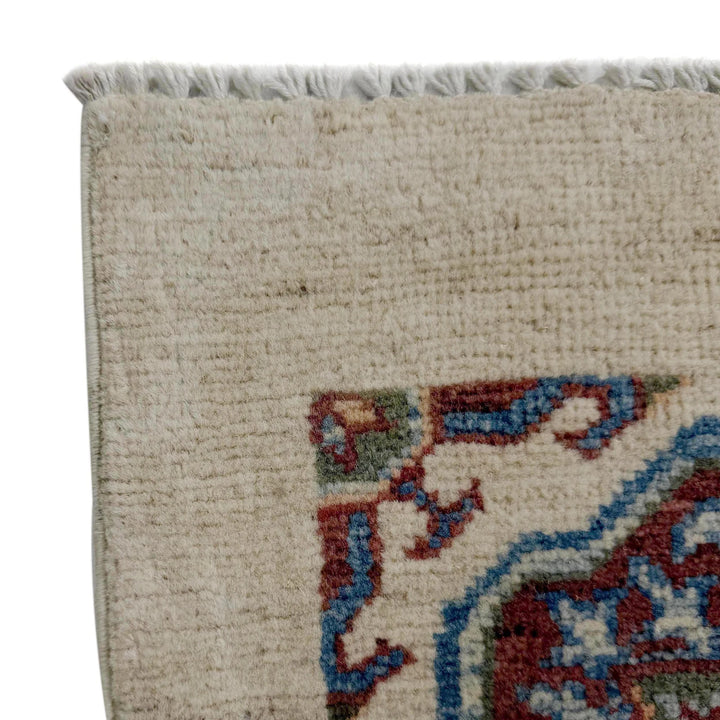 Beige Afghan Waziri Runner Rug 2' 7" x 7' 11" Hand-Knotted | No. AL33665