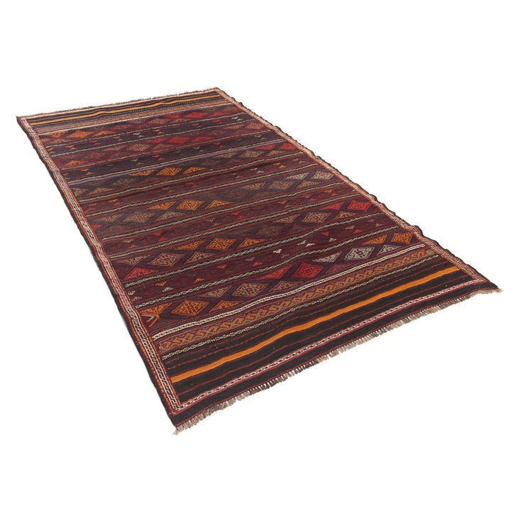 Afghan Laghari Kilim Rug 4' 5" x 7' 8" Hand-Knotted | No. AL33692
