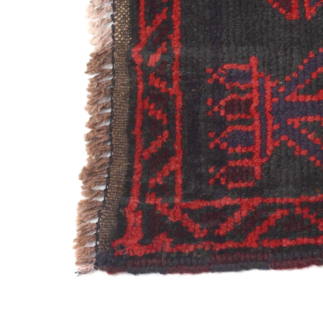 Afghan Baluchi Rug 2' 12" x 4' 2" Hand-Knotted | No. AL33704
