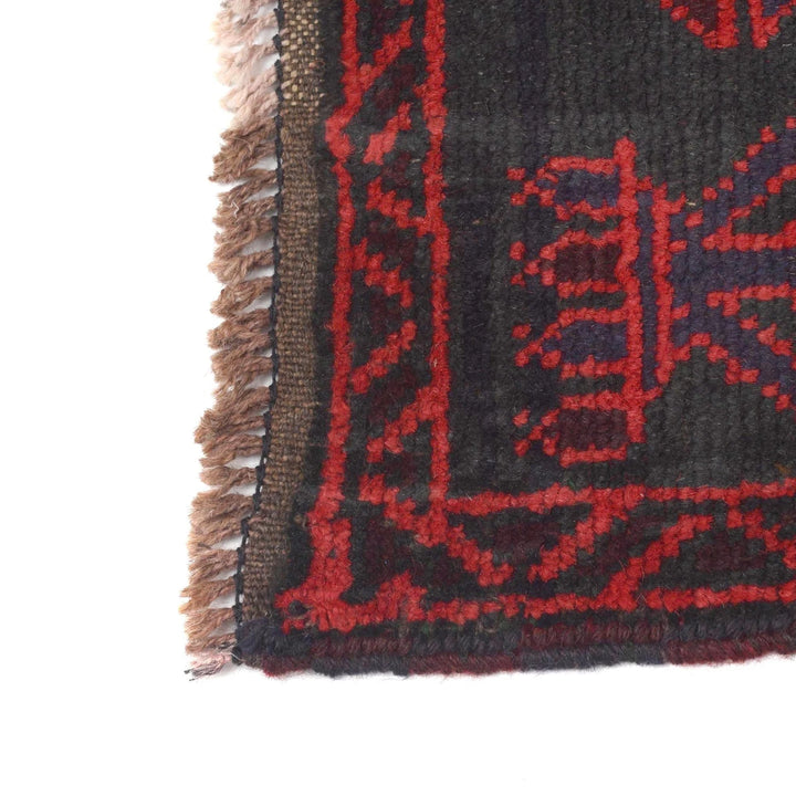 Afghan Baluchi Rug 2' 12" x 4' 2" Hand-Knotted | No. AL33704