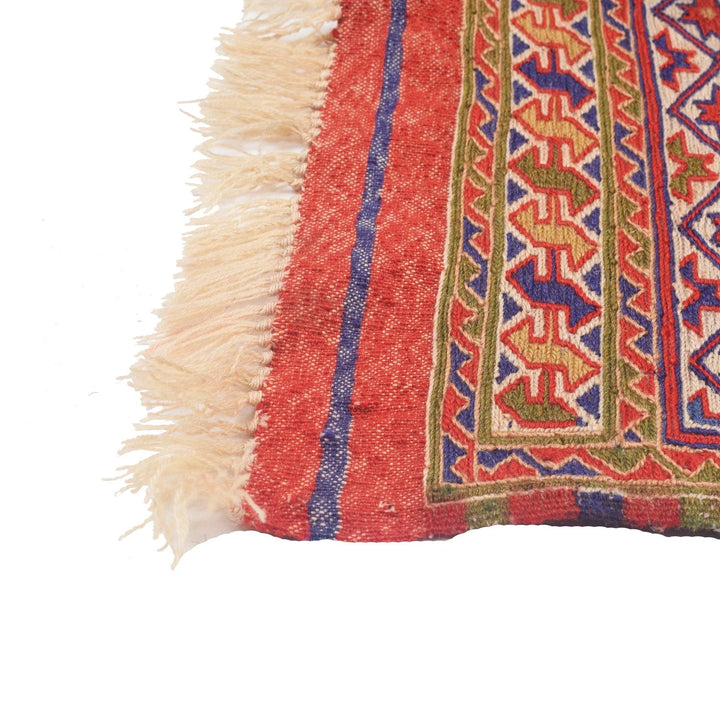 Beige Afghan Kilim Rug 4' 10" x 6' 2" Flat-Weave | No. AL33711