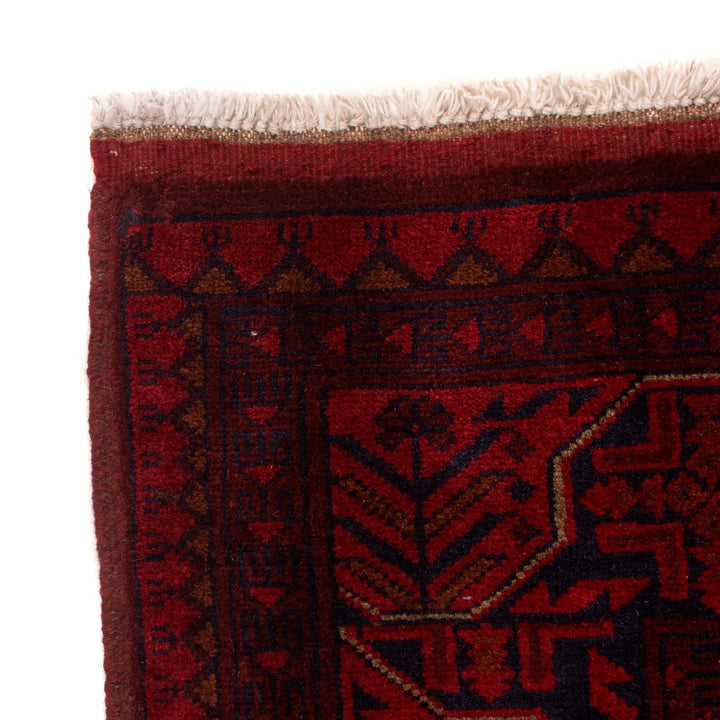 Red Afghan Khal Mohammadi Rug 5'1" x 6'4" Hand-Knotted | No. AL33822