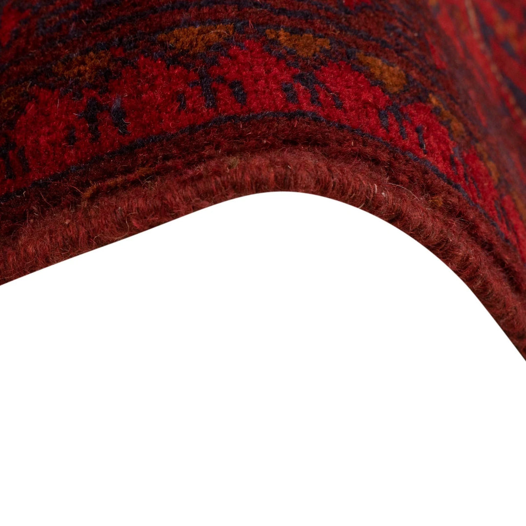 Red Afghan Khal Mohammadi Rug 5'1" x 6'4" Hand-Knotted | No. AL33822