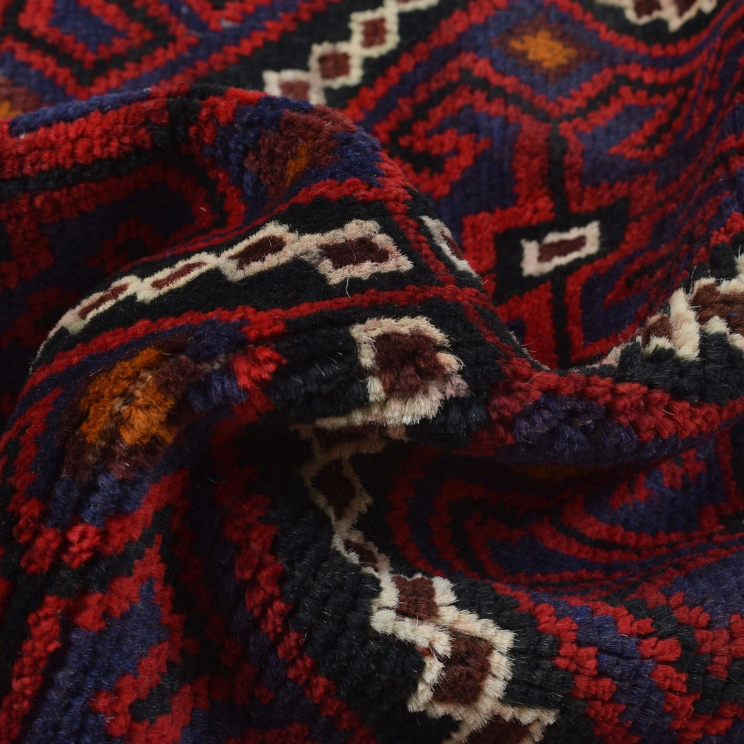 Afghan Baluchi Rug 3' 3" x 5' 1" Hand-Knotted | No. AL33824