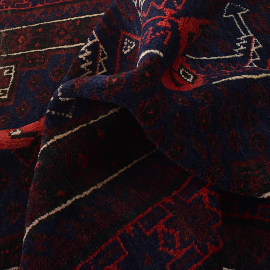 Afghan Prayer Rug 3' 0" x 5' 2" Hand-Knotted | No. AL33864