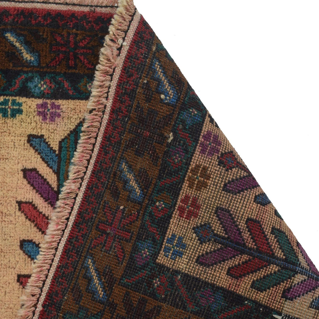 Afghan Baluchi Rug 2' 11" x 4' 4" Hand-Knotted | No. AL33879