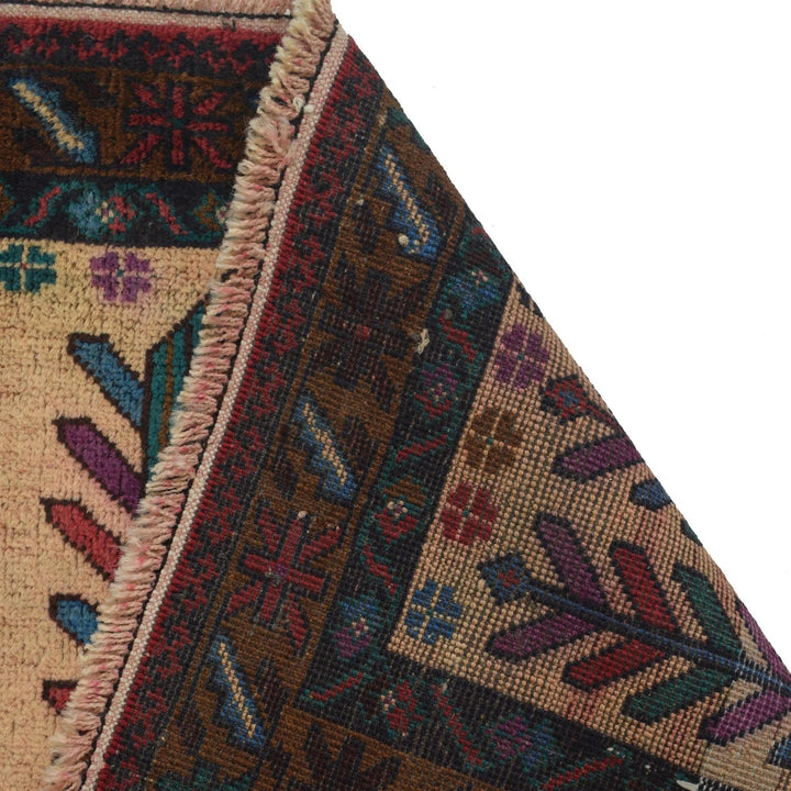 Afghan Baluchi Rug 2' 11" x 4' 4" Hand-Knotted | No. AL33879