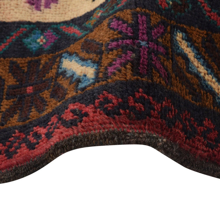 Afghan Baluchi Rug 2' 11" x 4' 4" Hand-Knotted | No. AL33879
