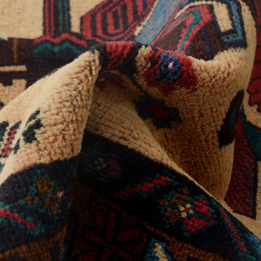 Afghan Baluchi Rug 2' 11" x 4' 4" Hand-Knotted | No. AL33879